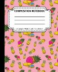 Composition Notebook: 100 pages Wide Ruled, 7.5 x 9.25 in: LGBTQ Pansexual Pink Background For Students, Teachers and LGBT Community