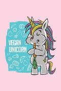 Vegan Unicorn: Graph Paper Notebook, 6x9 Inch, 120 pages