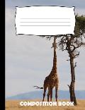 Composition Book: Giraffe Composition Notebook Wide Ruled