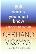 Cebuano Visayan: 800 Words You Must Know (Large Print Edition)