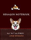 Hexagon Notebook 8.5 x 11 120 Pages Large Hexagons: Hexagonal Graph Paper Notebook, 120 pages, Large hexagons Battle Games Gaming Paper also Organic C