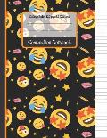 Composition Notebook: Cool Emoji's With Pencils, Stars and Erasers: College Ruled Notebook for Writing Notes... for Girls, Kids, School, Stu