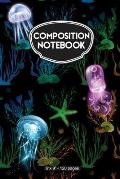 Composition Notebook: Abstract Jellyfish Pattern - 120 Pages