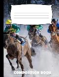 Composition Book: Horse Racing Composition Notebook Wide Ruled