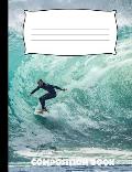 Composition Book: Surfing Composition Notebook Wide Ruled
