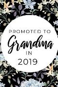 Promoted To Grandma In 2019: Funny & Elegant Notebook For First Time Grandmoms, Great Gift For Mother's Day, Christmas etc.