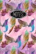 Notes: Vibrant Colorful Feathers