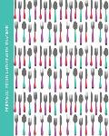 Personal Food and Health Tracker: Six-Week Food and Symptoms Diary (Cutlery/White) 8x10