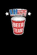 USA Beer Team: 120 Pages I 6x9 I Karo I Funny Alcohol, Drinking & Fourth Of July Gifts