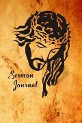 Sermon Notes: Jesus Christ on Cover Page 6 x 9 With 120 Pages, A Christian Workbook, White Paper