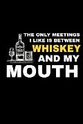 The Only Meetings I Like Is Between Whiskey And My Mouths: Office Humor College Ruled Line Notebook