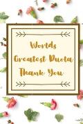 Worlds Greatest Duola Thank You: Thank You Gift For Duola's