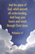 Funeral Bulletin: And the Peace (Package of 100): Philippians 4:7 (Kjv)