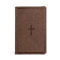 CSB Large Print Personal Size Reference Bible, Brown Leathertouch