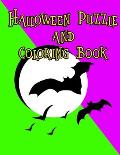 Halloween Puzzle and Coloring Book: Crosswords, Sudoku, Word Searches and Coloring Pages