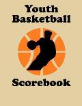 Youth Basketball Scorebook: 50 Game Scorebook with Scoring by Quarters