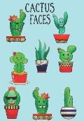 Cactus Faces: Fun Coloring Book For Kids.