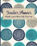 Teacher Planner Weekly and Monthly Planner: Undated Academic Year Calendar Lesson Planner and Organizer with Rose Gold and White Cover, Includes Adult
