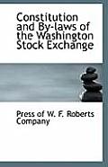 Constitution and By-Laws of the Washington Stock Exchange