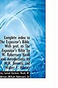 Complete Index to the Expositor's Bible. with Pref. to the Expositor's Bible by W. Robertson Nicoll