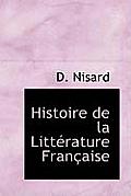 Histoire de La Litt Rature Fran Aise