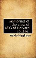 Memorials of the Class of 1833 of Harvard College.