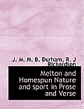 Melton and Homespun Nature and Sport in Prose and Verse