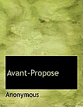 Avant-Propose
