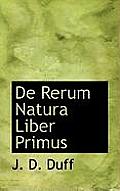 de Rerum Natura Liber Primus