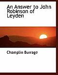 An Answer to John Robinson of Leyden