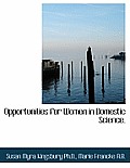 Opportunities for Women in Domestic Science.
