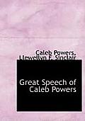 Great Speech of Caleb Powers