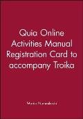 Quia Online Activities Manual Registration Card T A Troika
