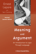 Meaning & Argument An Introduction to Logic Through Language