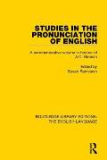 Studies in the Pronunciation of English: A Commemorative Volume in Honour of A.C. Gimson