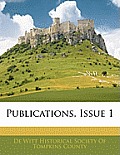 Publications, Issue 1
