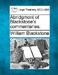 Abridgment of Blackstone's commentaries.
