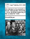 An Address to the Students of Law in Transylvania University: Delivered at the Beginning of the Session for 1835.