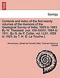 Contents and Index of the First Twenty Volumes of the Memoirs of the Geological Survey of India, 1859 to 1883. by W. Theobald. (Vol. XXI-XXXV, 1884 to