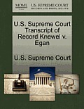 U.S. Supreme Court Transcript of Record Knewel V. Egan