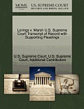 Lorings V. Marsh U.S. Supreme Court Transcript of Record with Supporting Pleadings