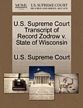 U.S. Supreme Court Transcript of Record Zodrow V. State of Wisconsin