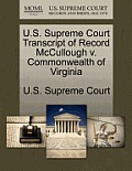 U.S. Supreme Court Transcript of Record McCullough V. Commonwealth of Virginia