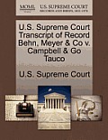 U.S. Supreme Court Transcript of Record Behn, Meyer & Co V. Campbell & Go Tauco