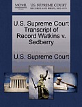 U.S. Supreme Court Transcript of Record Watkins V. Sedberry