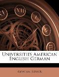 Universities American English German