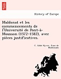 Maldonat et les commencements de l'Université de Pont-à-Mousson (1572-1582), avec pièces justificatives.