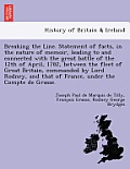 Breaking the Line. Statement of Facts, in the Nature of Memoir, Leading to and Connected with the Great Battle of the 12th of April, 1782, Between the