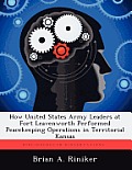 How United States Army Leaders at Fort Leavenworth Performed Peacekeeping Operations in Territorial Kansas