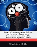 Status of Department of Defense Architecture Framework Implementation Within the Aeronautical Systems Center